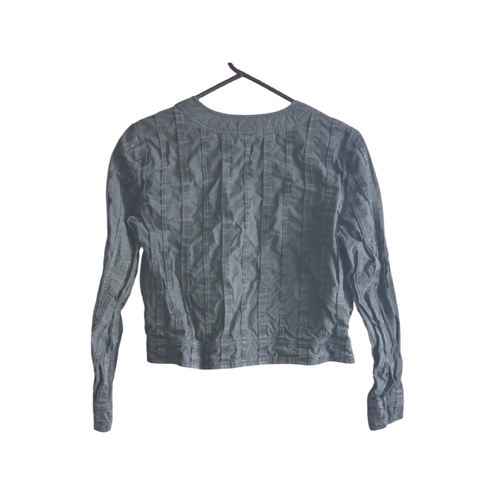 DKNY  CITY DKNY army green waist /crop NWOT 10 petite textured - Picture 3 of 12